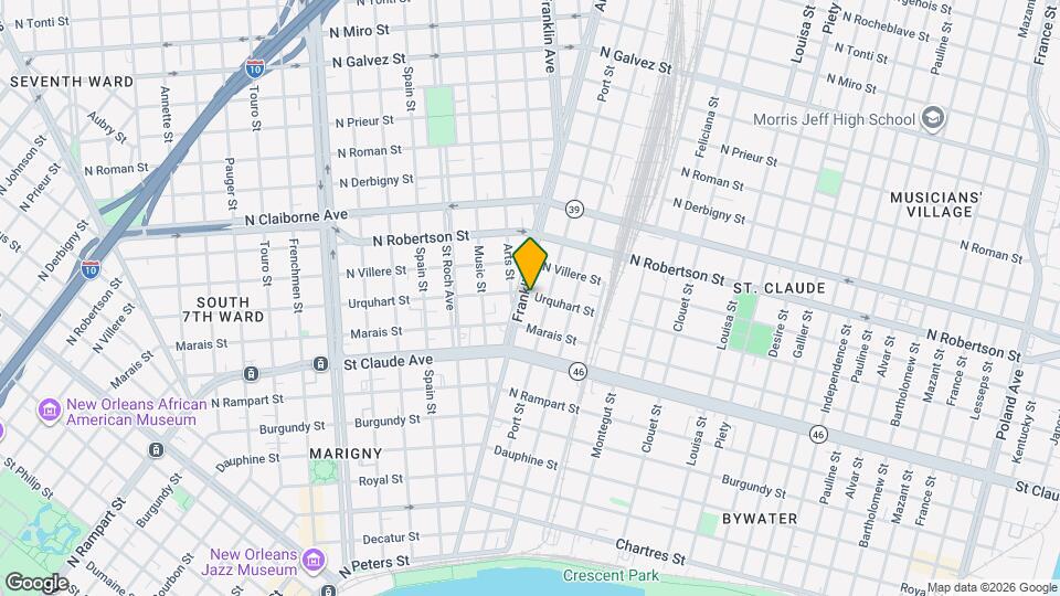 2612 Urquhart St, Unit 2612 Mapa y Detalles de la Ubicación