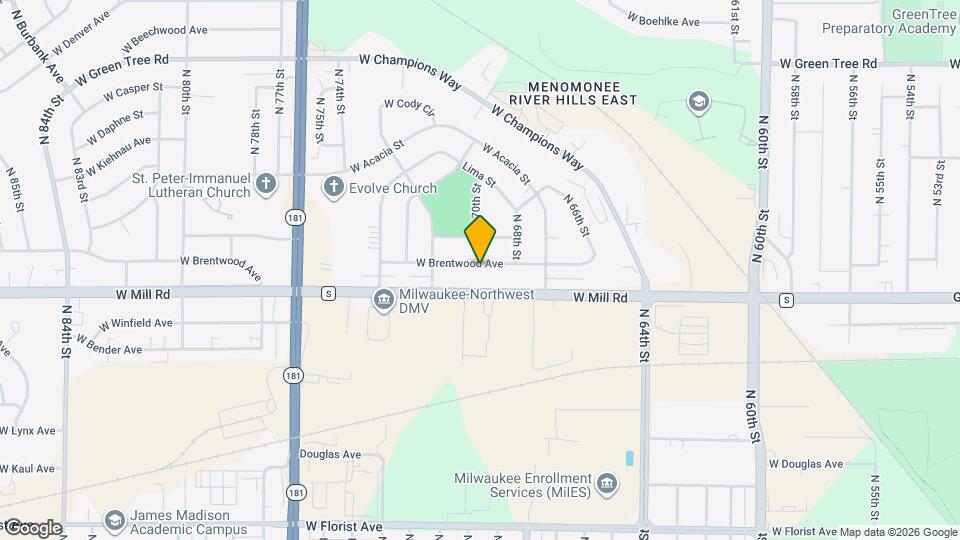 6919-6921-6921 W Brentwood Ave Map and Location Details