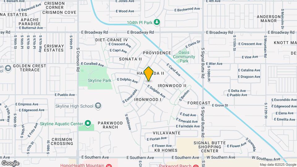 10412 E Dolphin Ave Map and Location Details
