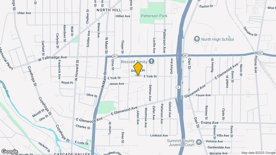 256 E York St Map and Location Details