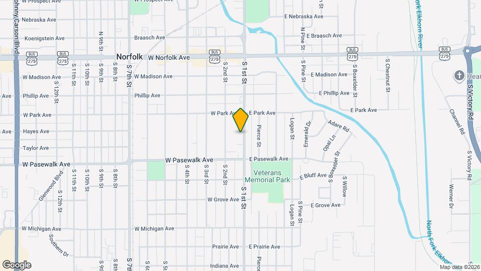 508 S 1st St Map and Location Details