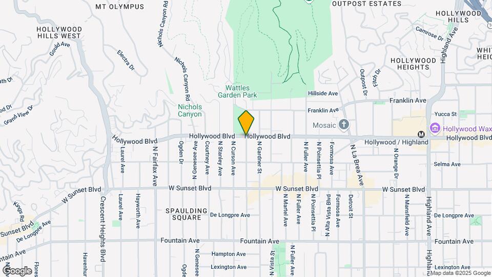 1656 N Sierra Bonita Ave Map and Location Details