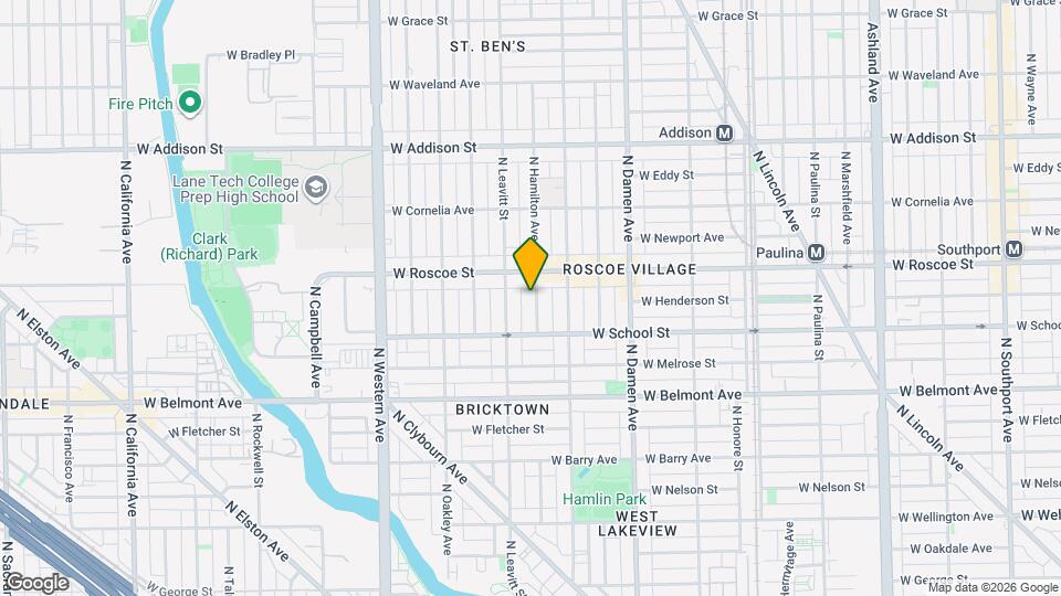 3332 N Hamilton Ave, Unit #2 Map and Location Details