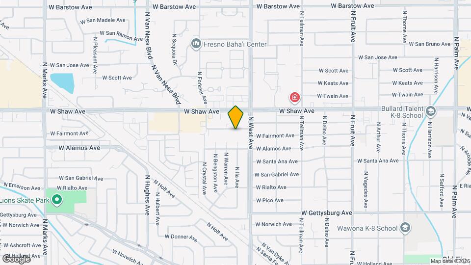 1409 W Fairmont Ave Map and Location Details
