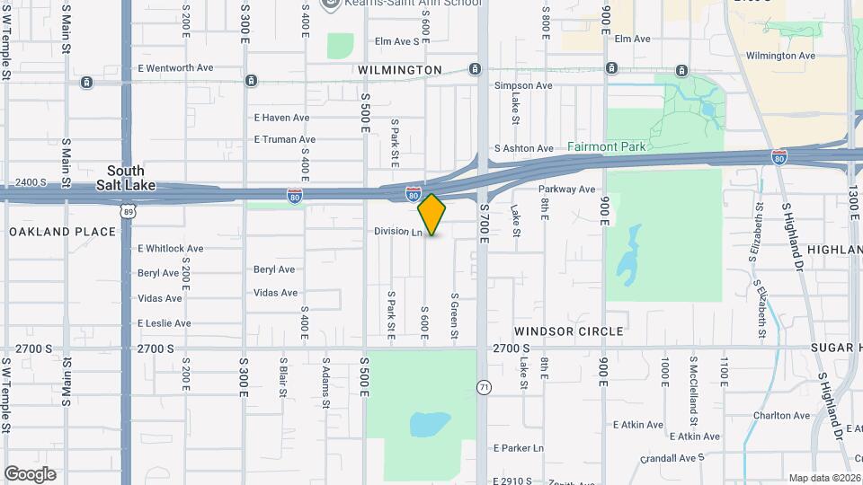 2493 S 600 E, Unit C Map and Location Details