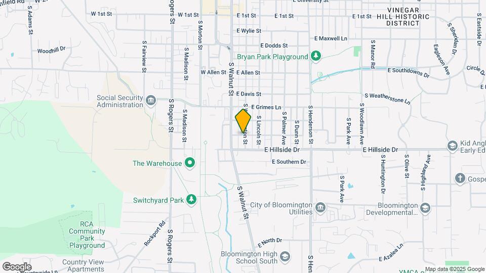 1402 S Washington St Map and Location Details