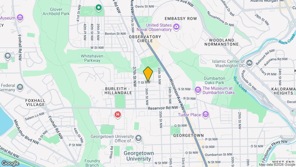 3552 T St NW Map and Location Details