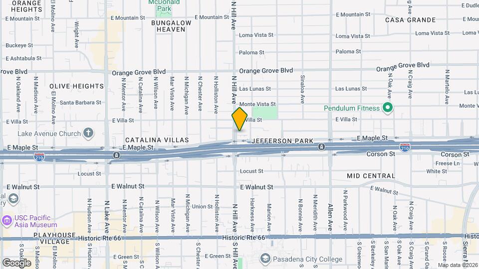 418 N Hill Ave Map and Location Details