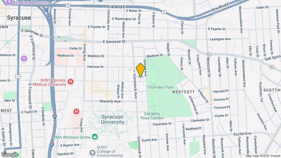1303 E Adams St Map and Location Details