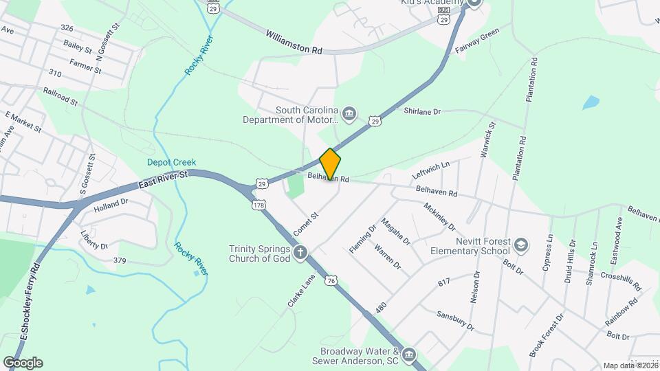 1010 Belhaven Rd Map and Location Details