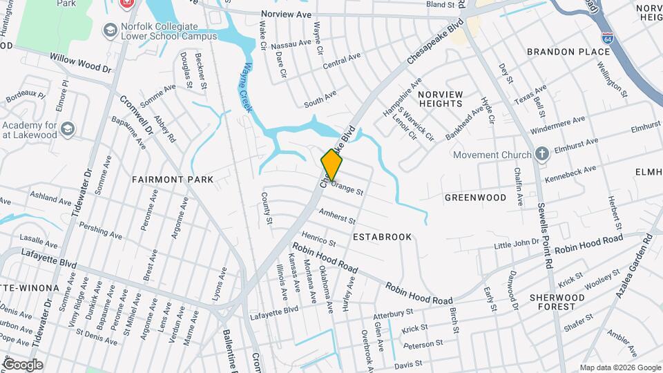 3611 Orange St Map and Location Details