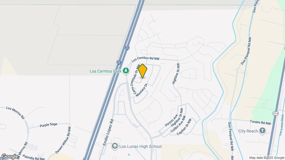 1616 Cerro Vista Loop NW Map and Location Details