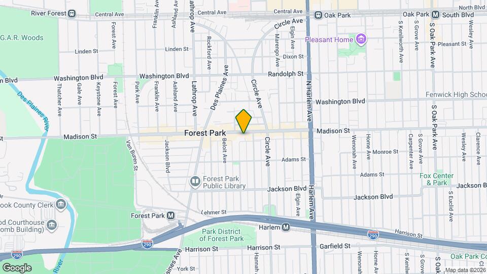 7416 Madison St Map and Location Details