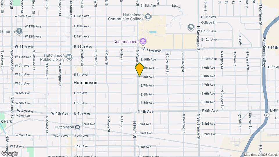 728 N Plum St Map and Location Details