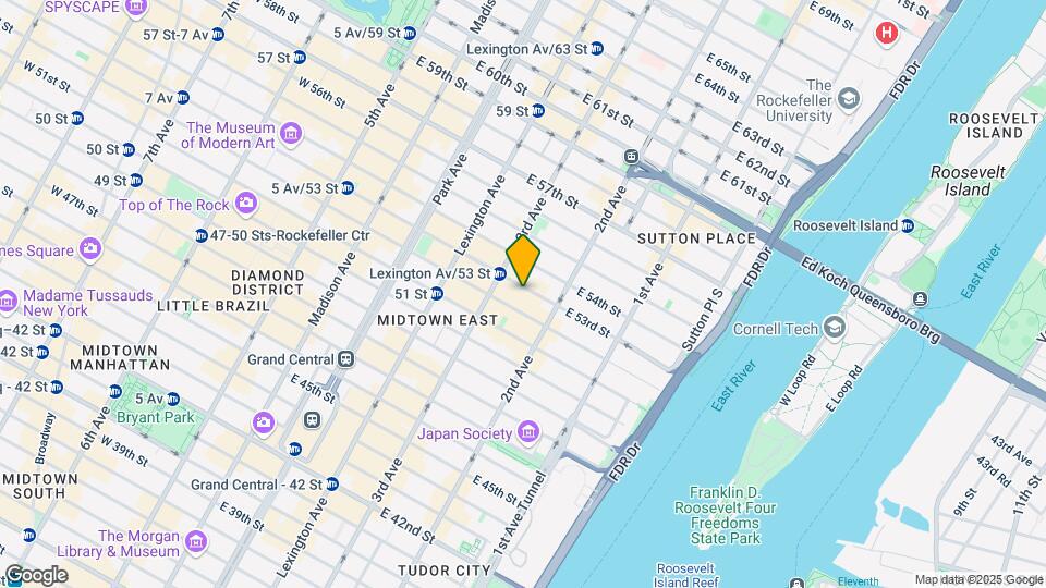 224 E 53rd St Mapa y Detalles de la Ubicación