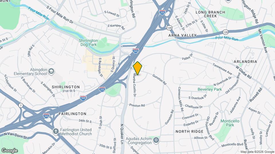 3553 Martha Custis Dr Mapa y Detalles de la Ubicación