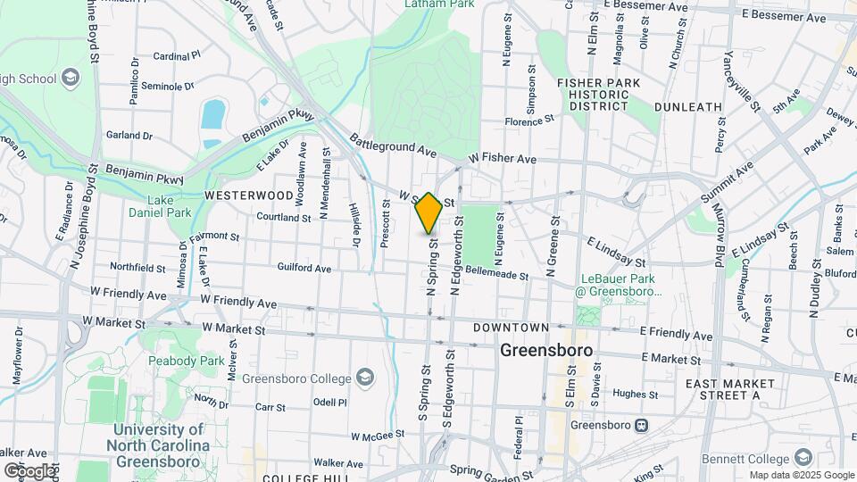 405 N Spring St Map and Location Details
