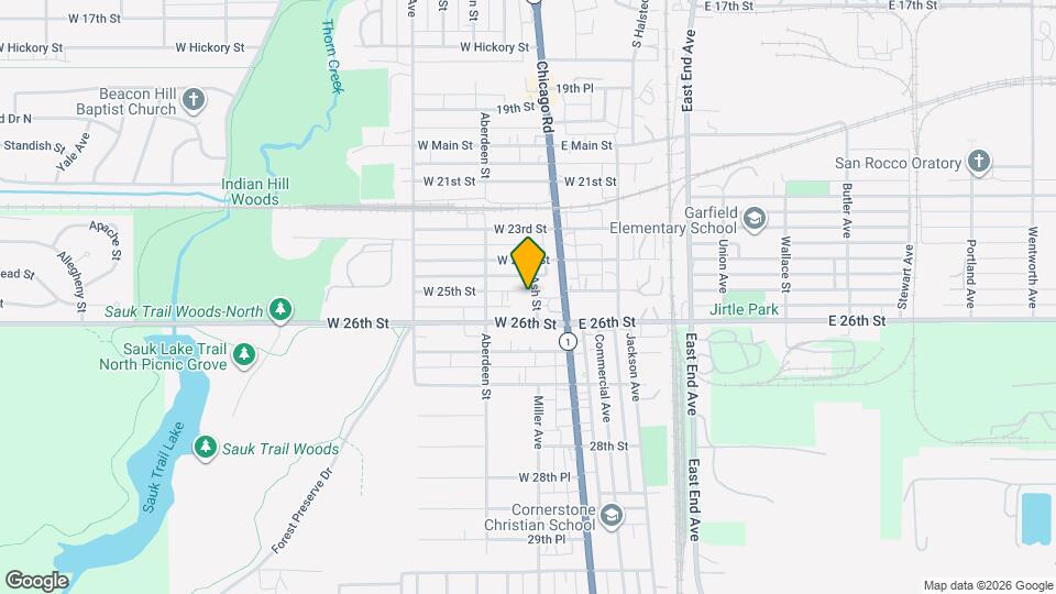 2502 Ash St Map and Location Details