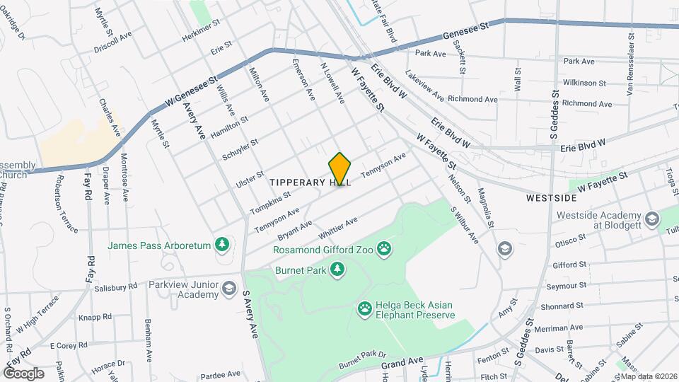 327 Tennyson Ave Map and Location Details