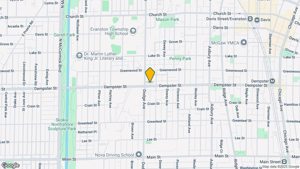 1813 Dempster St Map and Location Details