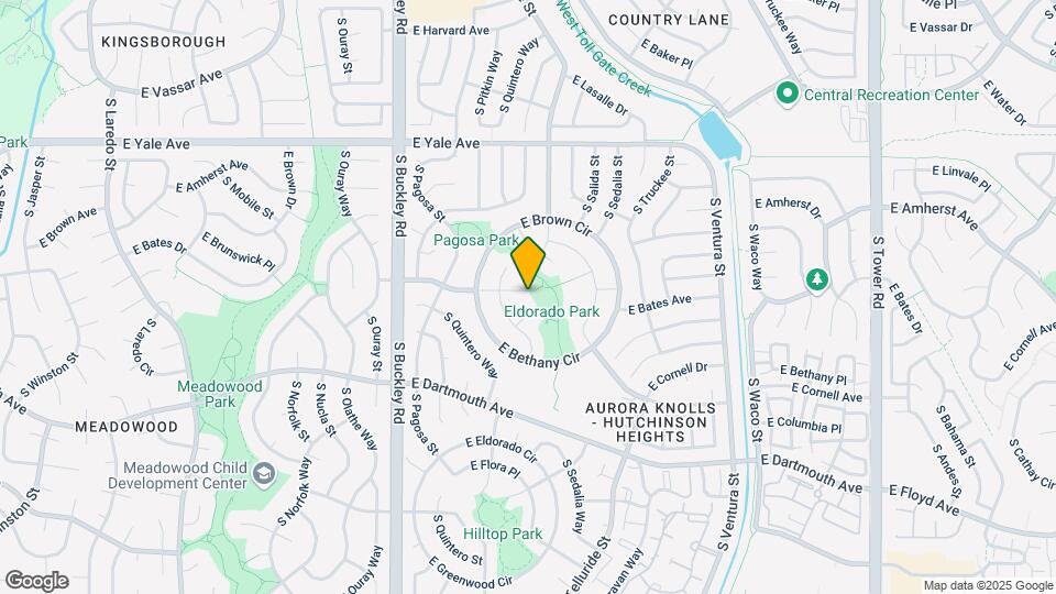 17336 E Bates Ave Mapa y Detalles de la Ubicación