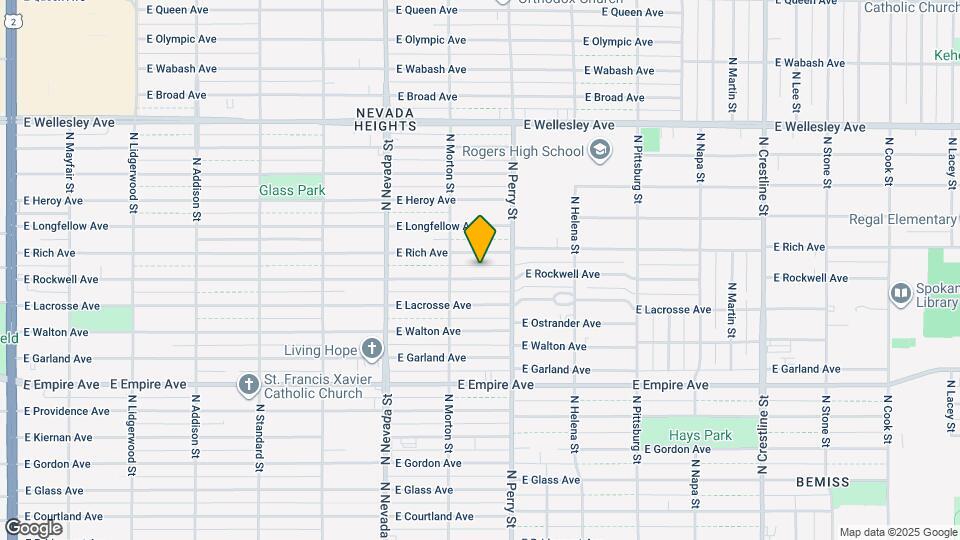 1227 E Rockwell Ave Map and Location Details