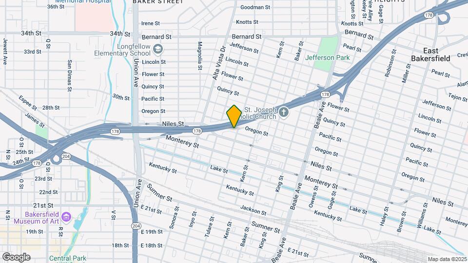 1318 Tulare Street Map and Location Details