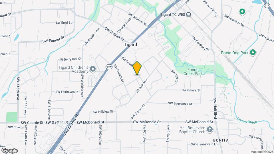 9720 SW Frewing St Map and Location Details