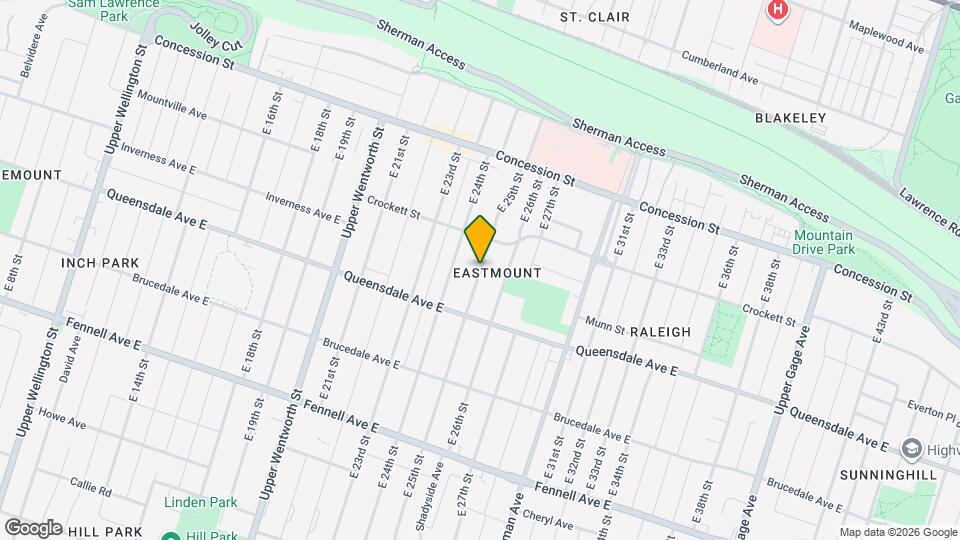 122 E 25th St Map and Location Details