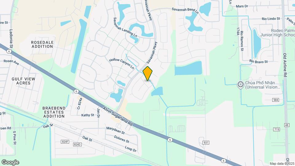 13707 Broad Oaks Ln Map and Location Details
