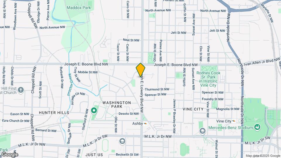 150 Joseph E. Lowery Blvd NW Mapa y Detalles de la Ubicación