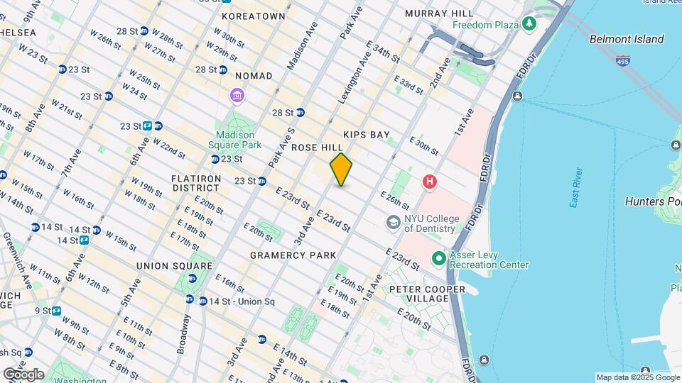 208-214 E 25th St Mapa y Detalles de la Ubicación