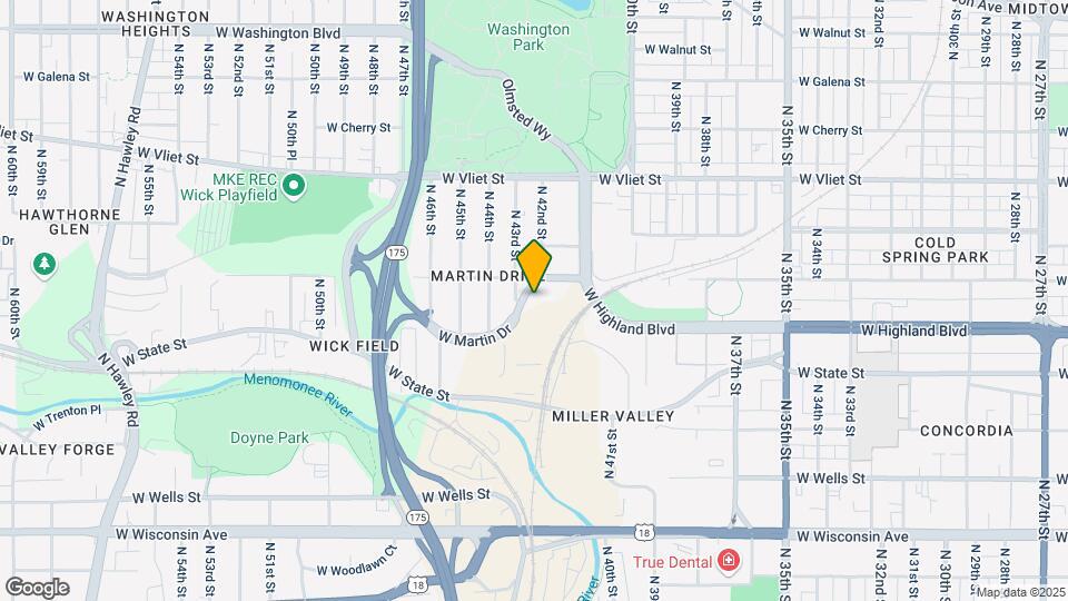 4223 W Juneau Ave Map and Location Details