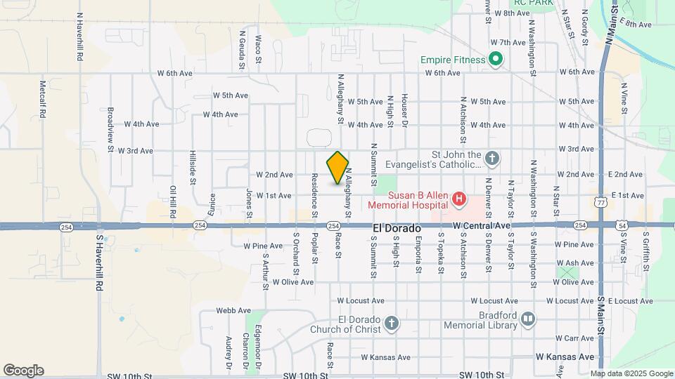 1210 W 1st Ave Map and Location Details