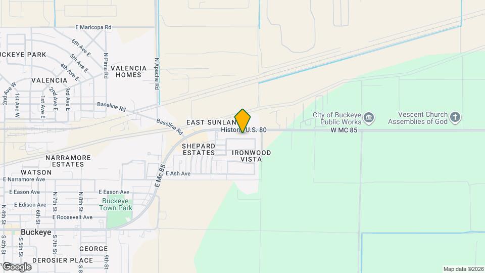 1626 E Aspen Ave Mapa y Detalles de la Ubicación