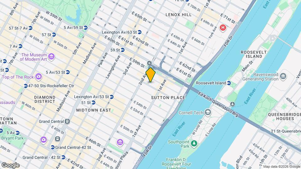 East 57th Street Apartments Map and Location Details