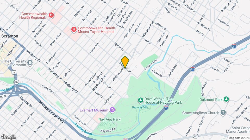 1706 E Gibson St Map and Location Details