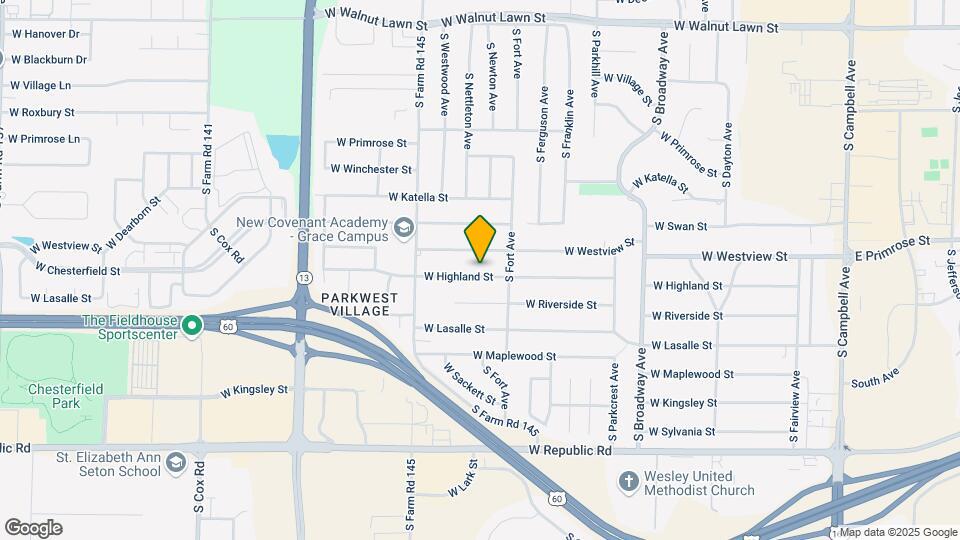 1403 W Highland St Map and Location Details