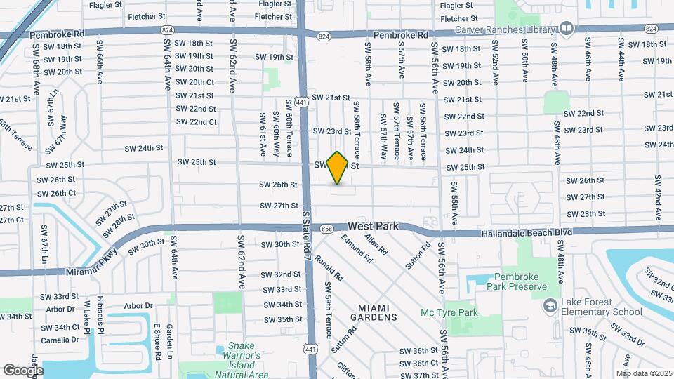 5900 SW 26th St Map and Location Details