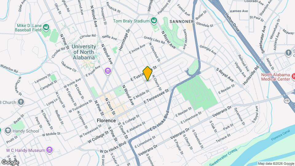 502 E Tombigbee St, Unit A Map and Location Details