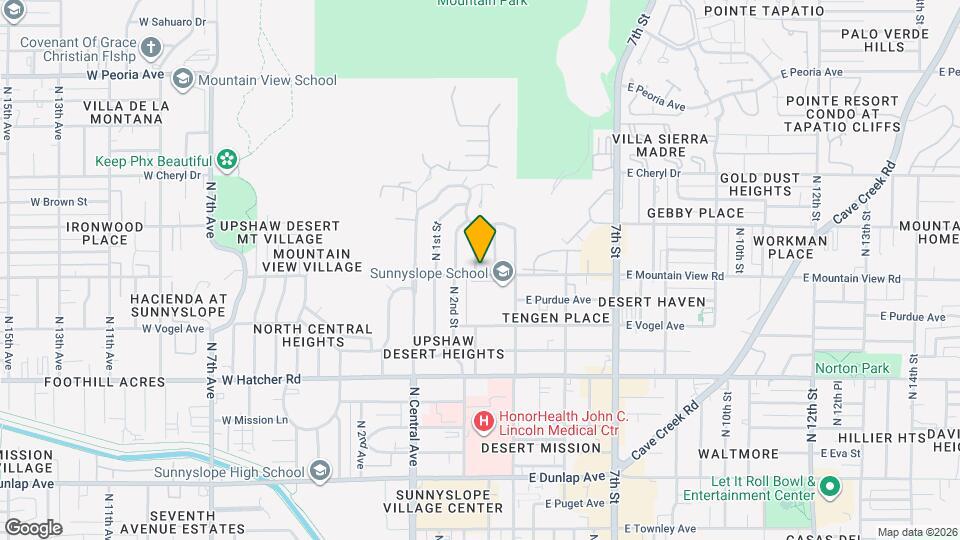 9801 N 2nd Pl Map and Location Details