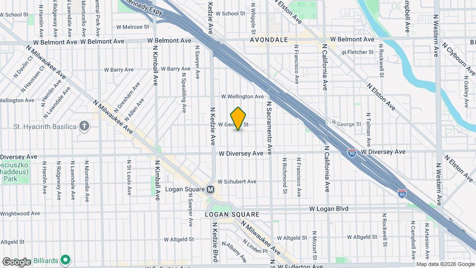 2842 N Albany Ave, Unit 2834-G Map and Location Details