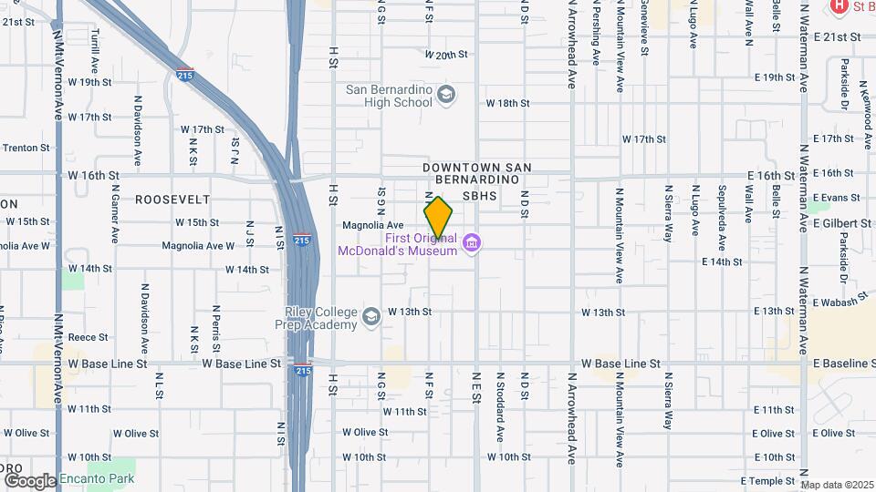 1401 N F St Map and Location Details