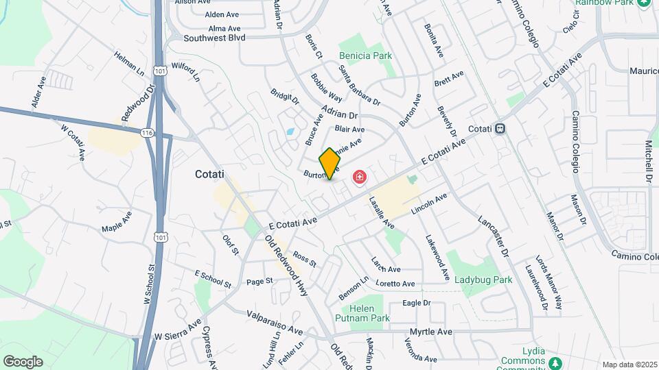 275 E Cotati Ave Mapa y Detalles de la Ubicación