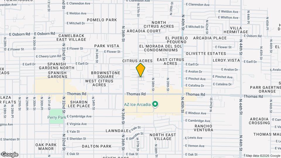 3020 N 37th Pl Map and Location Details