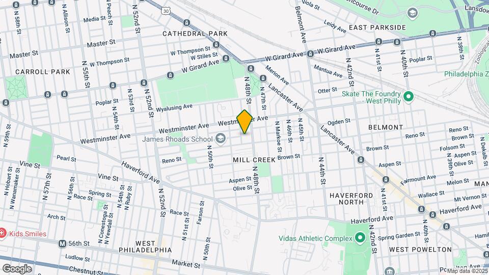 861 N Fallon St Map and Location Details