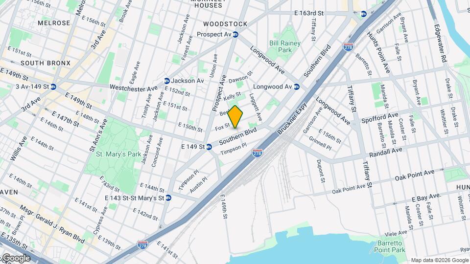 613 Southern Blvd Map and Location Details