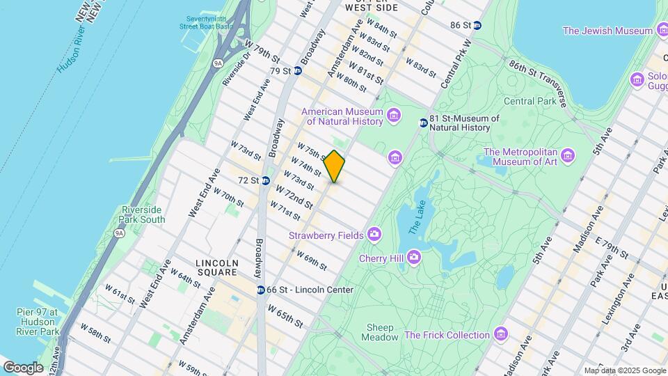 54 W 74th St Map and Location Details