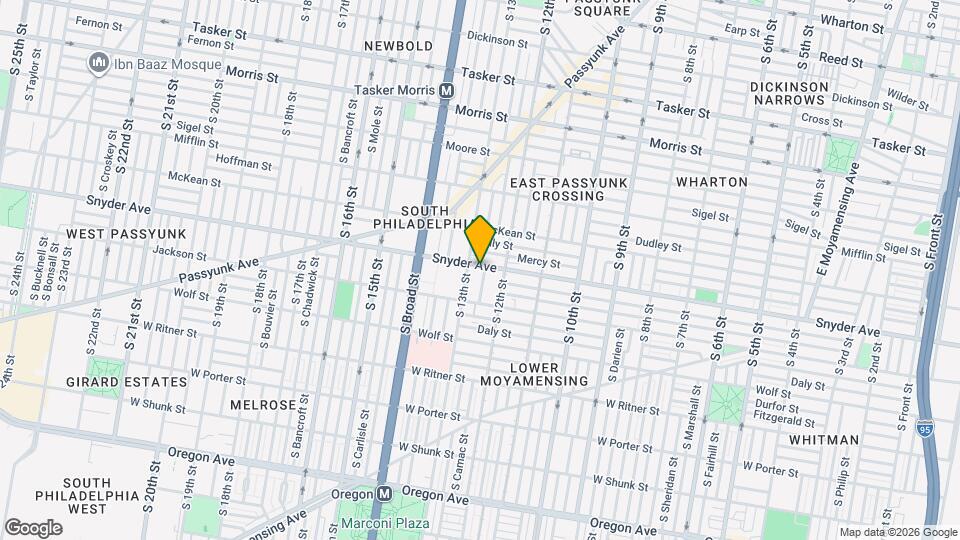 1226 Snyder Ave Map and Location Details