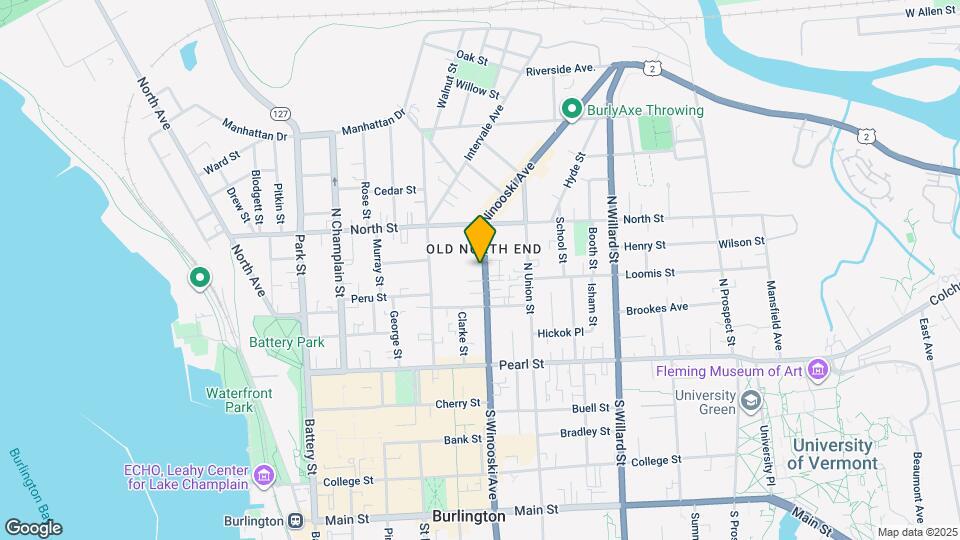 97 N Winooski Ave Map and Location Details